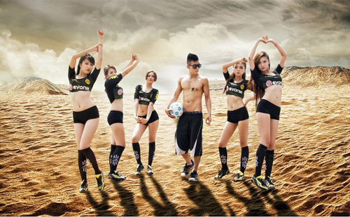 Đội bóng Nu Phạm gợi cảm cổ vũ Euro - 3