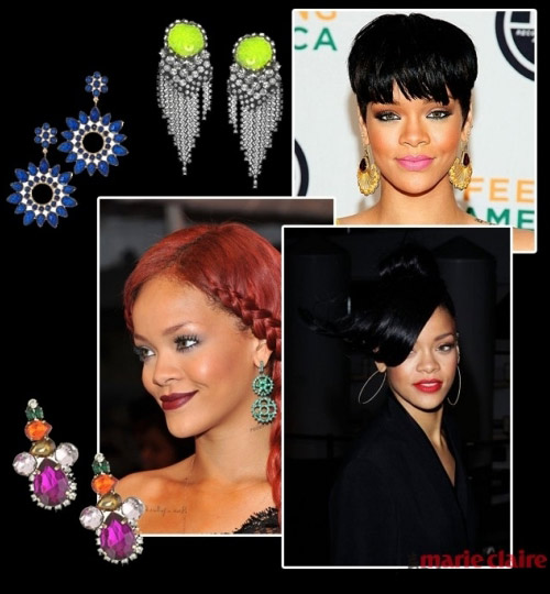 Rihanna và những đôi hoa tai "đáng thèm" - 1
