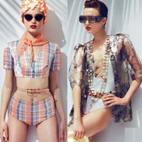 Bí quyết mặc đẹp - 8 mẫu áo bơi retro đình đám hè 2012