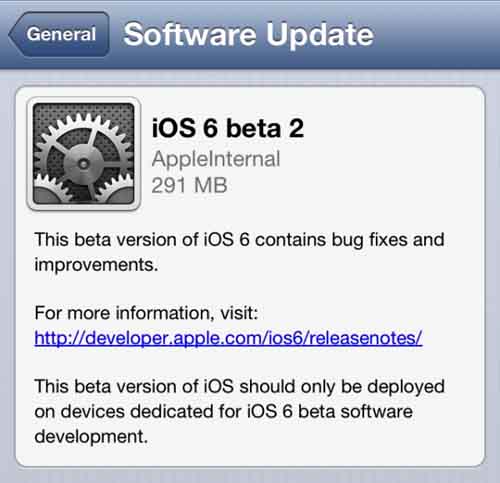 Apple tung iOS 6 beta 2 - 1