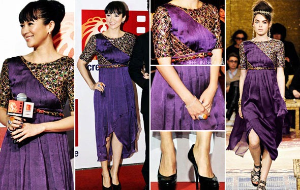 Mỹ nhân kiều diễm với váy tím - 4