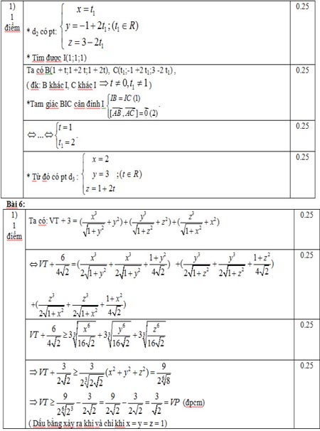 Đáp án đề thi thử ĐH môn Toán (Đề 138) - 4