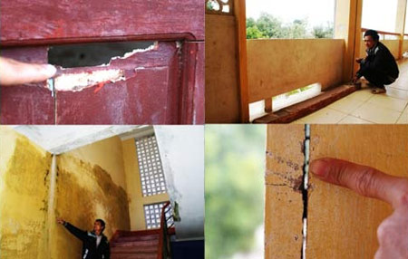 Trường học chưa bàn giao đã có nguy cơ sập - 3