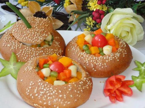 Thích mắt với bánh mì nhồi rau củ - 2