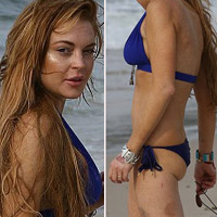 Xu hướng thời trang - Lindsay Lohan lộ cơ thể già nua xập xệ