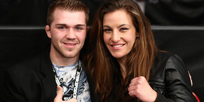 VĐV UFC Bryan Caraway và nữ đồng nghiệp Miesha Tate.