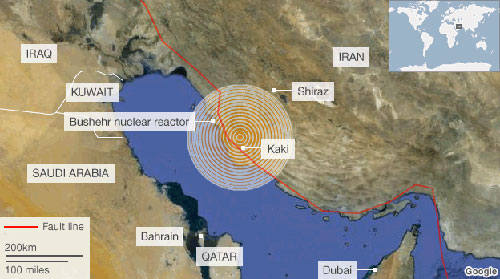 Iran: Động đất mạnh gần nhà máy hạt nhân - 1