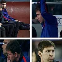 Bóng đá - Messi "bứt rứt" trên ghế dự bị