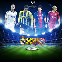 Bóng đá - BK C1: Bayern - Barca, Dortmund - Real