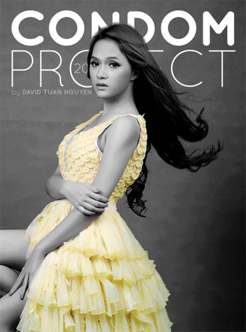 Hương Giang mặc váy ghép 2.000 bao cao su - 6