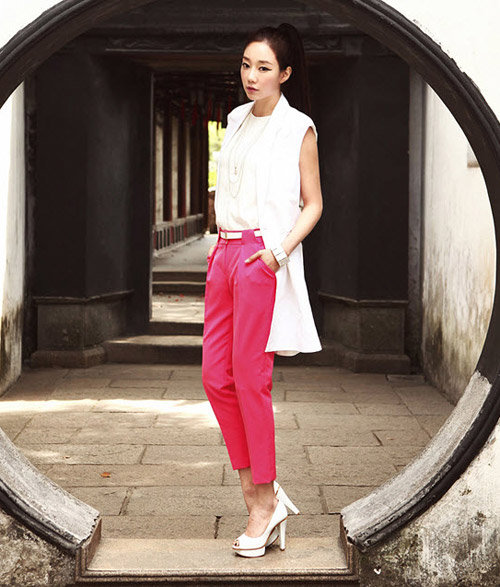 Mặc trắng & hồng đẹp như tiểu thư mùa hạ - 16