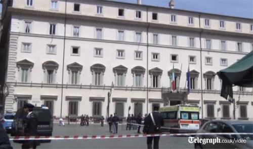 Xả súng bên ngoài văn phòng Thủ tướng Italia - 1