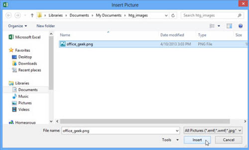 Cách chèn chữ, logo chìm vào Microsoft Excel 2013 - 6
