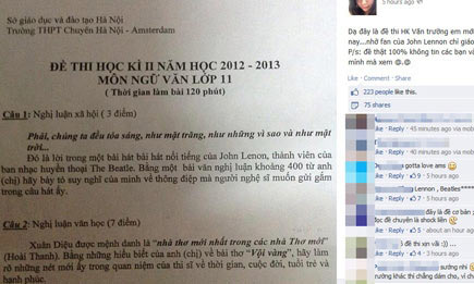 Đề thi Văn "lạ lẫm" của trường Amsterdam - 2