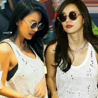 Thời trang - Lee Hyori vô tư để lộ áo nịt ngực