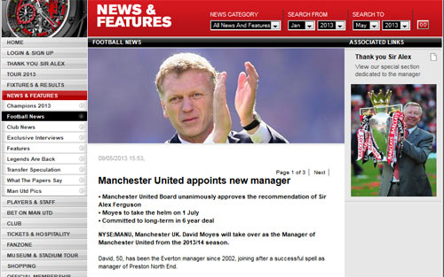 MU chính thức bổ nhiệm HLV David Moyes - 1