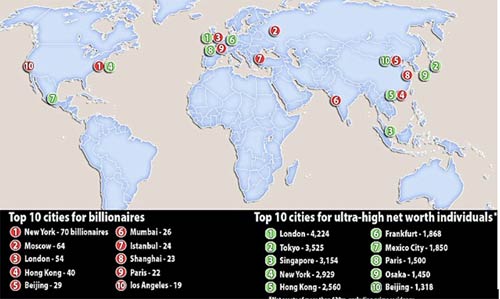 Thành phố nào nhiều triệu phú nhất? - 1