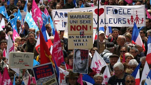 Pháp: Biểu tình lớn chống hôn nhân đồng tính - 1