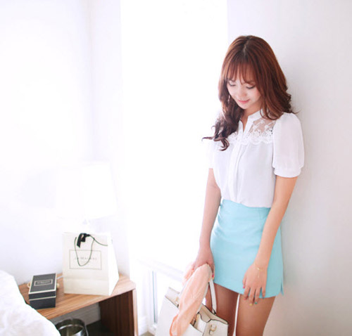Sơ mi + chân váy cho cả tuần thanh lịch - 12