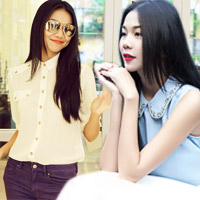 Thời trang công sở - Học Thanh Hằng diện sơ mi trang nhã