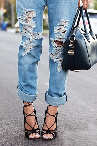 Tự tay làm quần jeans rách cực chất! - 8