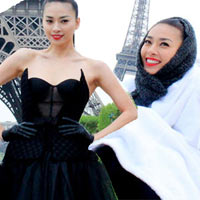 Xu hướng thời trang - Ngô Thanh Vân co ro dưới tháp Eiffel
