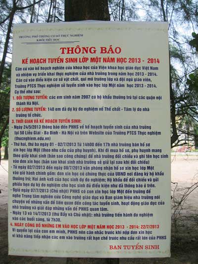 Vì sao Trường Thực Nghiệm tuyển sinh muộn? - 2