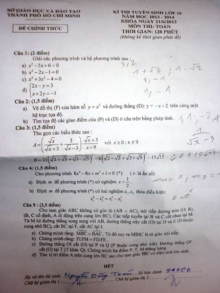 TP.HCM: Thí sinh bật khóc sau môn Toán - 4