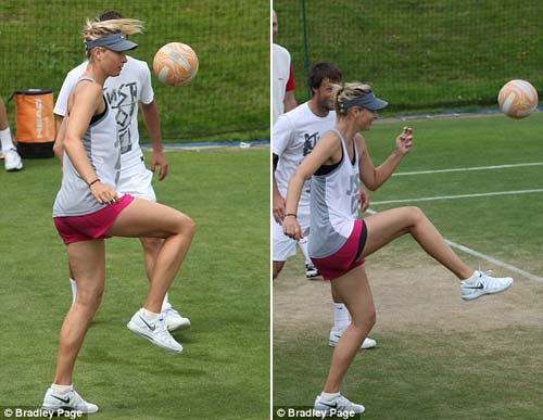 Sharapova thể hiện tài tâng bóng - 2