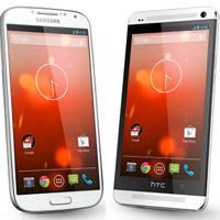 Galaxy S4 và HTC One chạy Android gốc nhận đặt hàng