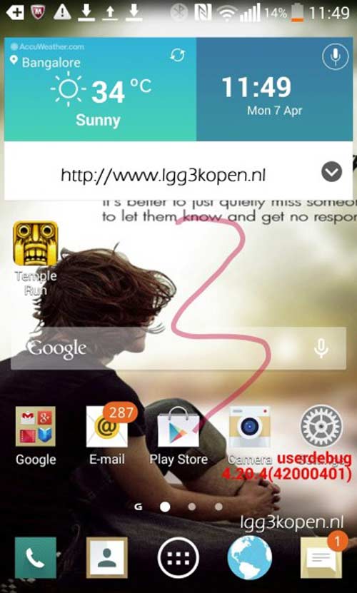 LG G3 lộ giao diện phẳng, ra mắt tháng 5 - 1