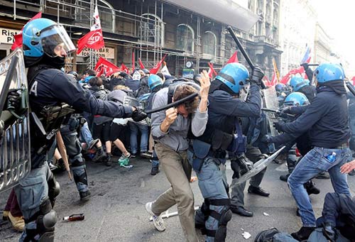 Italia: Rome tê liệt vì biểu tình chống chính phủ - 1