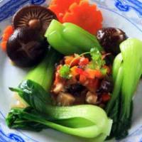 Ẩm thực - Nấm đông cô cải thìa xốt rau củ