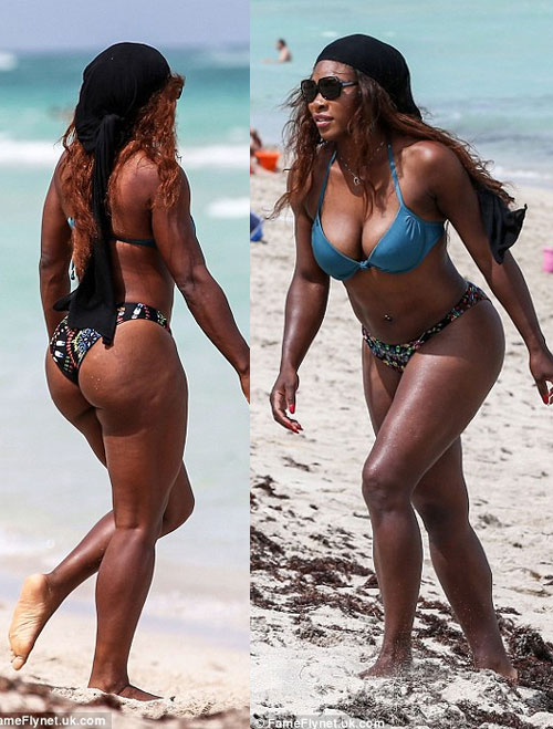 Serena Williams thô kệch với bikini họa tiết - 3