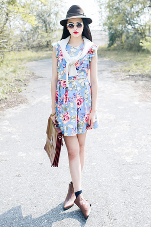 Gu ăn mặc nữ tính của hot girl Hong Kong - 7