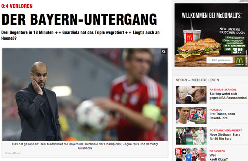 Báo chí Đức: Bayern đã bị làm nhục - 1
