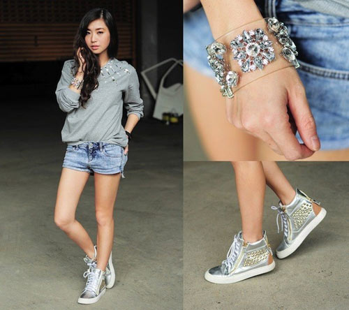 Tự tin với đồ ánh kim trên phố - 3