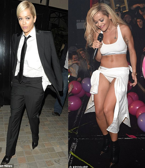 Rita Ora cởi đồ trước hàng trăm khán giả - 1