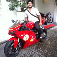 Ô tô - Xe máy - Ducati 1198 dán tem về chủ quyền, biển đảo