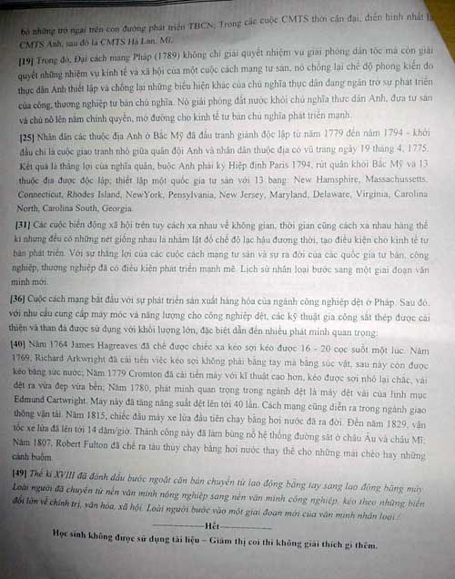 Sự thật về đề Sử khó đến nỗi chuyên gia… xin nhận điểm 1 - 3