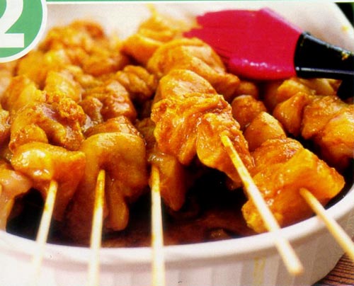 Gà nướng satay với xốt đậu phộng - 2
