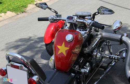 Harley-Davidson 3 bánh in hình quốc kỳ Việt Nam - 5