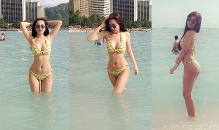 Người đẹp khoe khuôn ngực tràn trề với bikini - 2