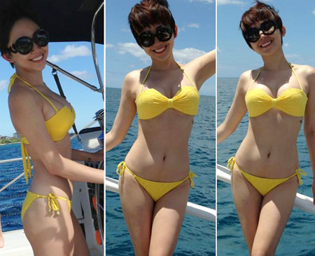 Người đẹp khoe khuôn ngực tràn trề với bikini - 13