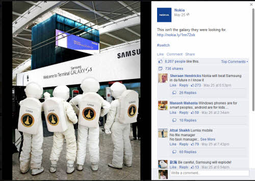 Nokia "đá đểu" Samsung bằng truyện "bay vào dải ngân hà" - 1