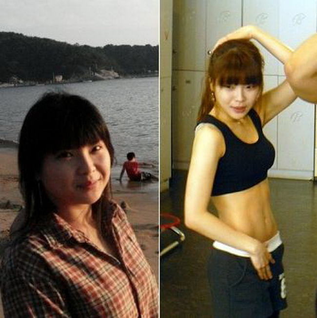 Sau 6 tháng, anh chàng có số cân nặng là 75kg và cô gái chỉ còn 43kg
