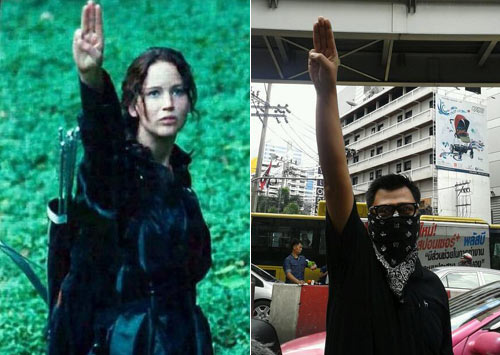 Thái Lan: Dân chống đảo chính bằng ba ngón tay - 1