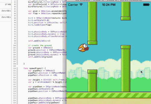 Flappy Bird nhái viết bằng ngôn ngữ lập trình mới của Apple - 3