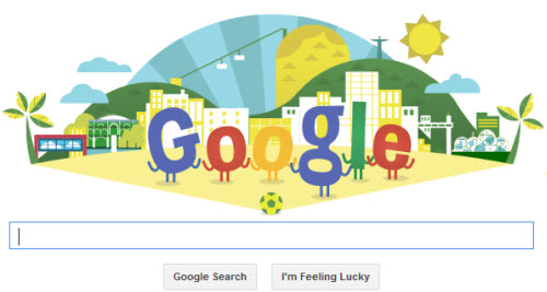 Google thay logo chào World Cup 2014, kèm lịch đấu - 1