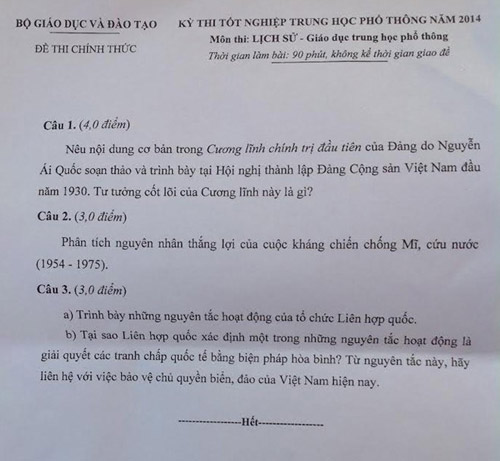 Gặp thí sinh đạt điểm 10 thi tốt nghiệp môn Sử - 2